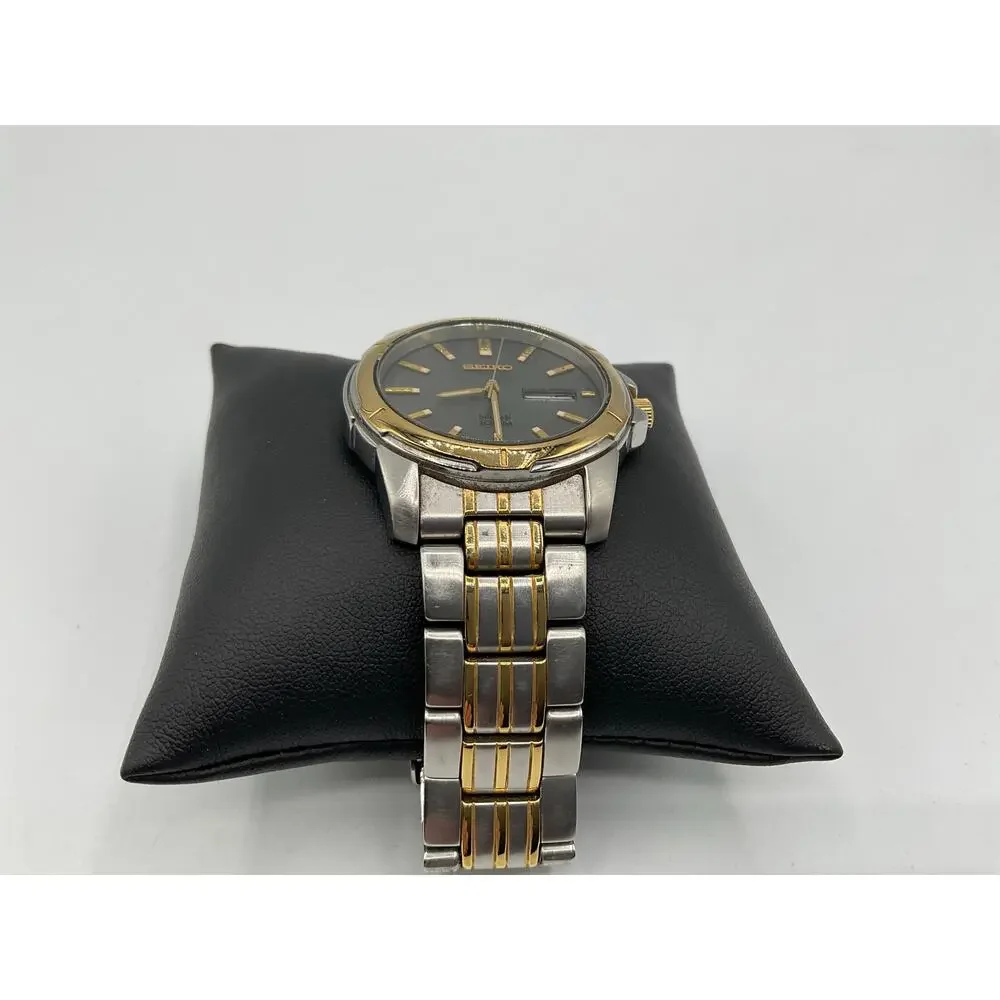 Seiko Men's Solar Watch, V158-0AD0, 38mm - Silver/Gold